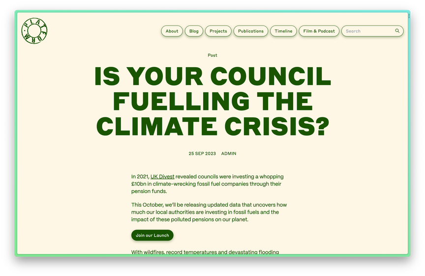 Article page