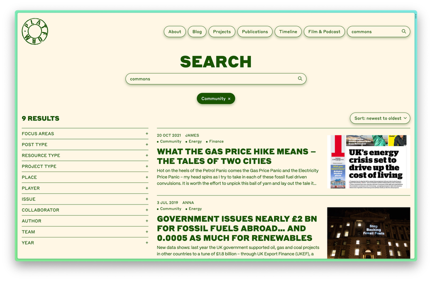 Search page