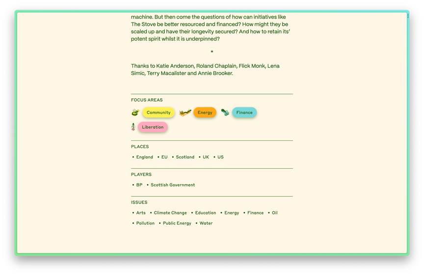 Tags and metadata